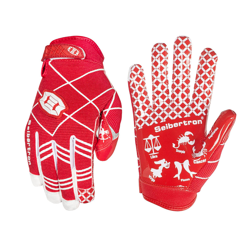 Seibertron Pro 3.0 Elite Ultra-Stick Football Receiver Gloves, High Performance Non-Slip Sports Gloves for Youth Kids Boys Girls & Adult