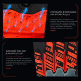Seibertron SPS-7 Superior Protection Series Motorcycle Riding Gloves - Breathable Touchscreen Carbon Fiber Protection