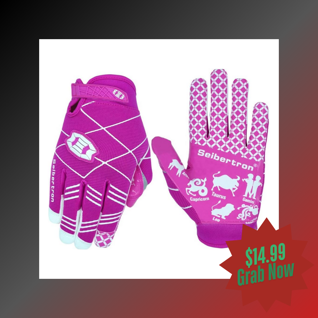 Seibertron Pro 3.0 Twelve Constellations Elite Ultra-Stick Sports Receiver Glove Football Gloves Youth