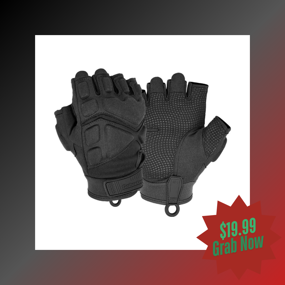 Seibertron Men Or Women XXS to XXL Fingerless/Half Finger S.O.L.A.G 2.0 Sports Outdoor Tactical Gloves
