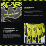 Seibertron SPS-7W Waterproof Leather Carbon Fiber Touchscreen Motorcycle Riding Gloves