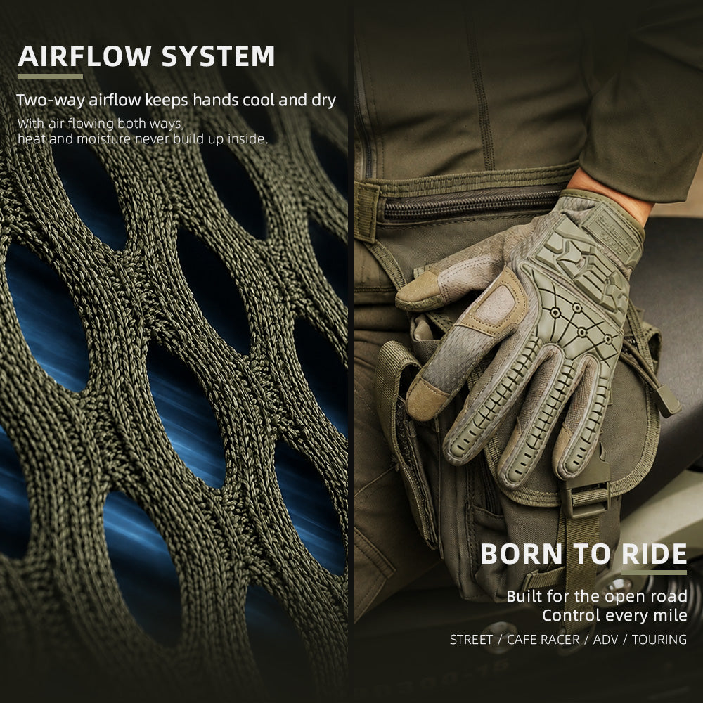 Seibertron T.B.F.I.G Tactical Outdoor Gloves, Breathable Flexible Rubber Impact Protection, Touchscreen, CE Rated Tac Gloves