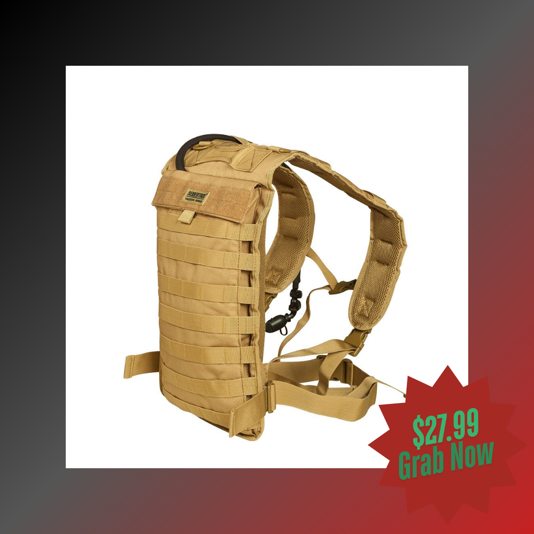 Seibertron Tactical Molle Hydration Carrier Pack Backpack Great for Outdoor Sports of Running Hiking Camping Cycling Motorcycle Fit 2L or 2.5L Water Bladder(not Included)