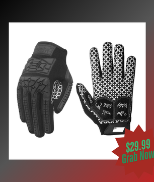 Seibertron Youth Full Finger Lineman 2.0 Football Gloves – Padded Palm, Flexible TPR Impact Protection, & Enhanced Grip