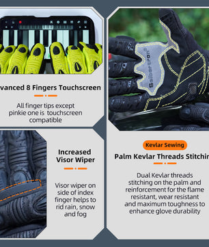 Seibertron SPS2 Plus Youth Summer Motorcycle Gloves – Genuine Leather, Breathable, Carbon Fiber, Abrasion-Resistant, Anti-Slip Design for Enhanced Comfort and Protection