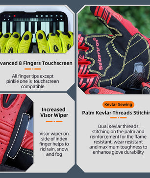 Seibertron SPS2 Plus Youth Summer Motorcycle Gloves – Genuine Leather, Breathable, Carbon Fiber, Abrasion-Resistant, Anti-Slip Design for Enhanced Comfort and Protection