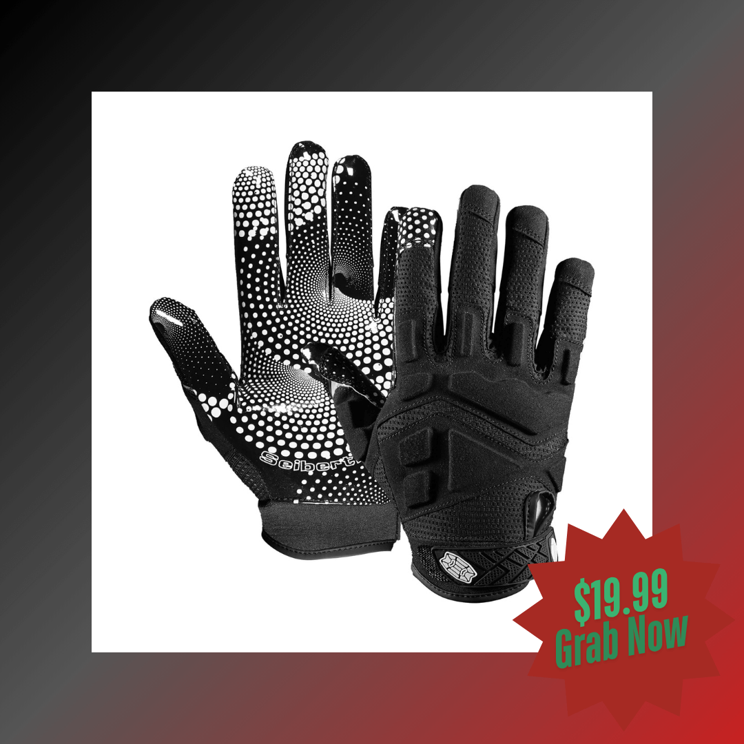 Seibertron Adult G.A.R.G 2.0 Gel Filled Patented Anti-Impact Ultra-Stick Football Sports Receiver Gloves