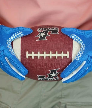 Seibertron Youth Full Finger Lineman 2.0 Padded Palm Football Receiver Gloves, Flexible TPR Impact Protection Back of Hand Glove