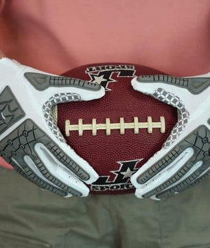 Seibertron Youth Full Finger Lineman 2.0 Padded Palm Football Receiver Gloves, Flexible TPR Impact Protection Back of Hand Glove