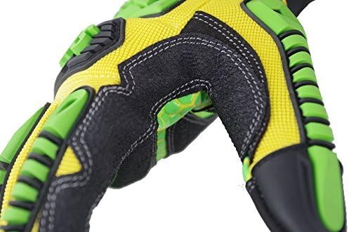 Seibertron HIGH-VIS SDXG2 Dexterity Super Grip GEL Oil & Gas Anti-Vibration Impact Protection Safety Gloves CE EN388 4131