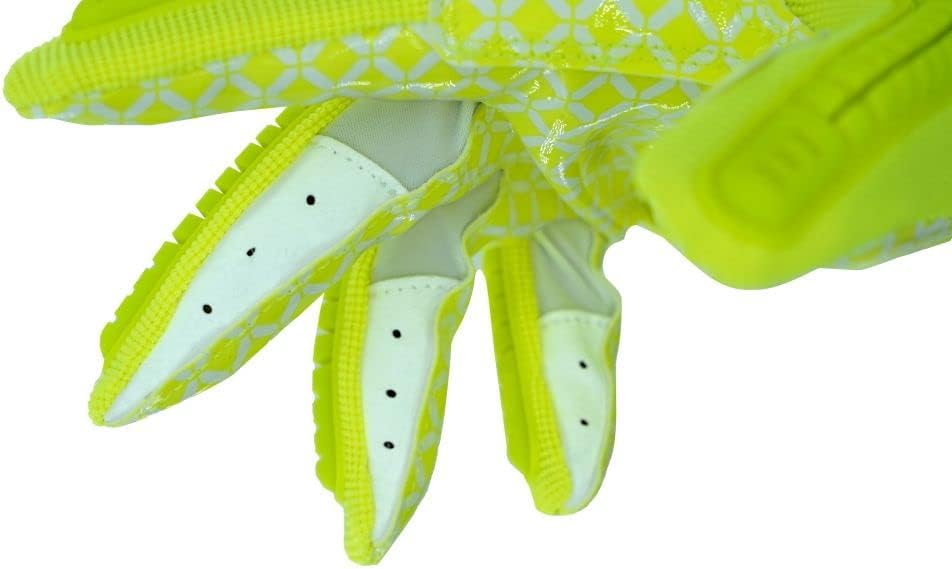 Seibertron Youth Full Finger Lineman 2.0 Padded Palm Football Receiver Gloves, Flexible TPR Impact Protection Back of Hand Glove