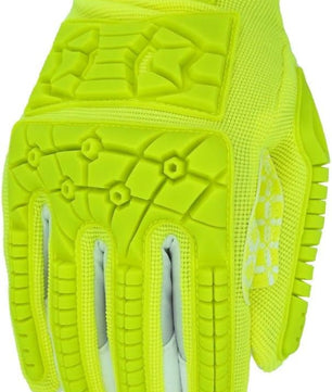 Seibertron Youth Full Finger Lineman 2.0 Padded Palm Football Receiver Gloves, Flexible TPR Impact Protection Back of Hand Glove