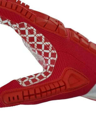 Seibertron Youth Full Finger Lineman 2.0 Padded Palm Football Receiver Gloves, Flexible TPR Impact Protection Back of Hand Glove