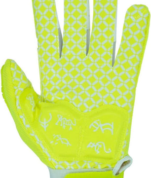 Seibertron Youth Full Finger Lineman 2.0 Padded Palm Football Receiver Gloves, Flexible TPR Impact Protection Back of Hand Glove