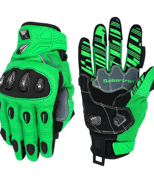 Seibertron SPS-7 motorcycle gloves in Green