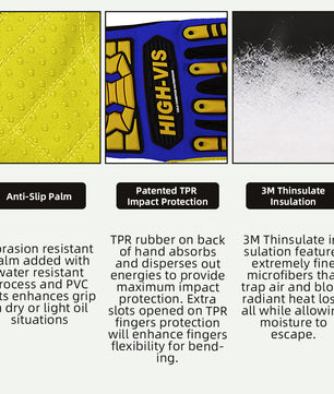 Seibertron HIGH-VIS SDXW Cold Weather Condition Oil and Gas Waterproof Safety Working Gloves