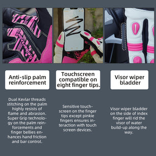 Seibertron SPS-4 Upgraded Winter Motorcycle Riding Gloves - Carbon Fiber, Waterproof, and Snowproof for Fall and Winter