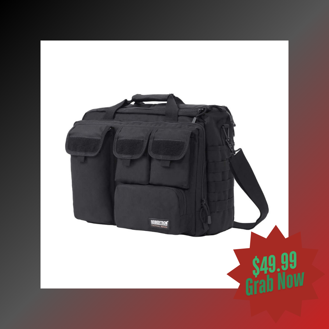 Seibertron Pro-Multifunction Shoulder Messenger Bag Fit for 14.1" or 17.3" Laptop