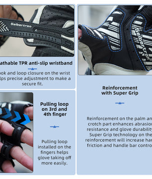 Seibertron SPS-9 Summer Motorcycle Carbon Fiber Anti-Slip Soft Breathable Half-Finger Riding Gloves