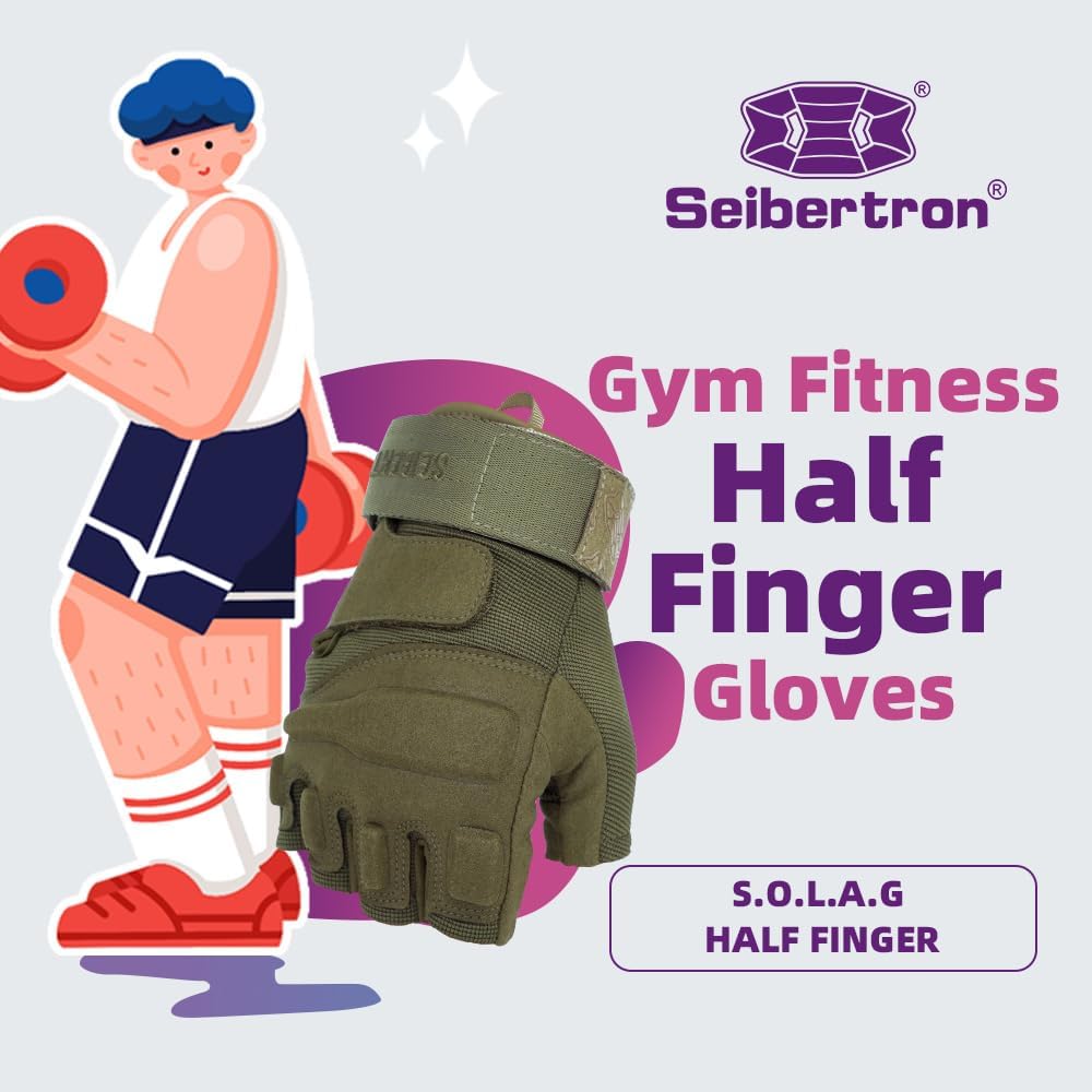 Seibertron S.O.L.A.G 1/2 Finger / Fingerless / Half Finger Multi-function Sports Gloves