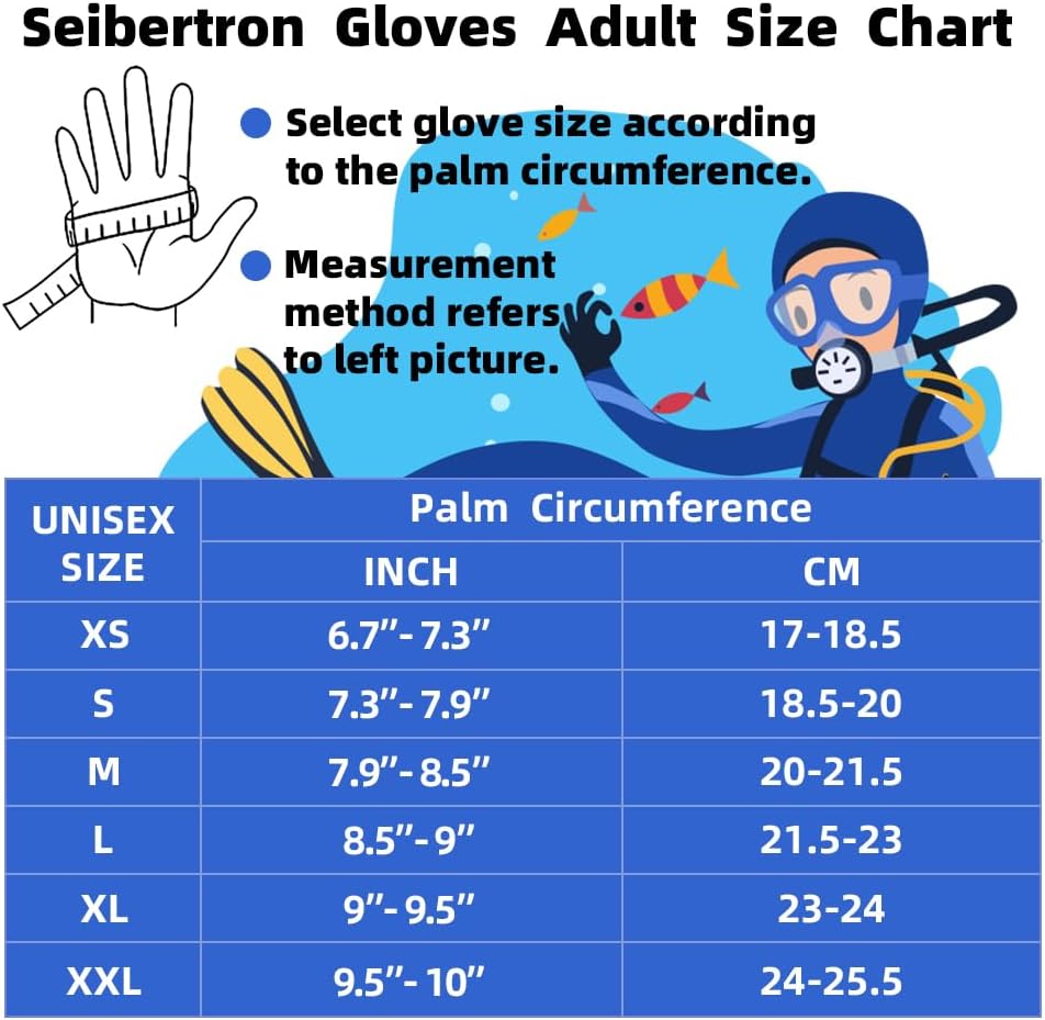 Seibertron Patented C.R.D.G 1.0 / C.R.D.G  2.0 Aramid Anti-Cut Puncture Resistant Diving Gloves