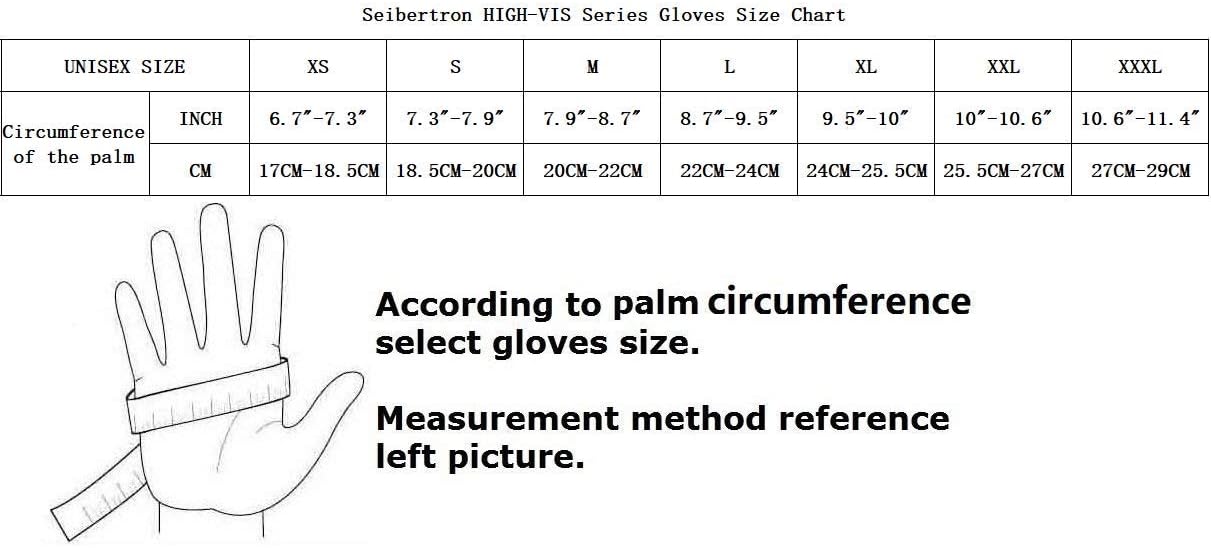 Seibertron HIGH-VIS SDXG2 Dexterity Super Grip GEL Oil & Gas Anti-Vibration Impact Protection Safety Gloves CE EN388 4131