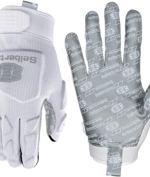 Seibertron H.P.I.R.G Touchscreen Lineman and Football Receiver Gloves, Flexible Breathable Impact Protection Back of Hand Glove Adult and Youth Sizes