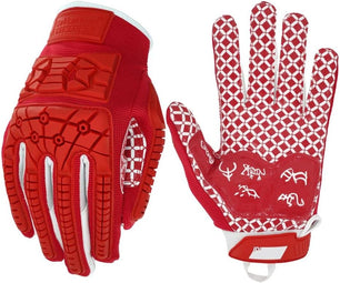 Seibertron Youth Full Finger Lineman 2.0 Football Gloves – Padded Palm, Flexible TPR Impact Protection, & Enhanced Grip