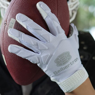 Seibertron H.P.I.R.G Touchscreen Lineman and Football Receiver Gloves, Flexible Breathable Impact Protection Back of Hand Glove Adult and Youth Sizes