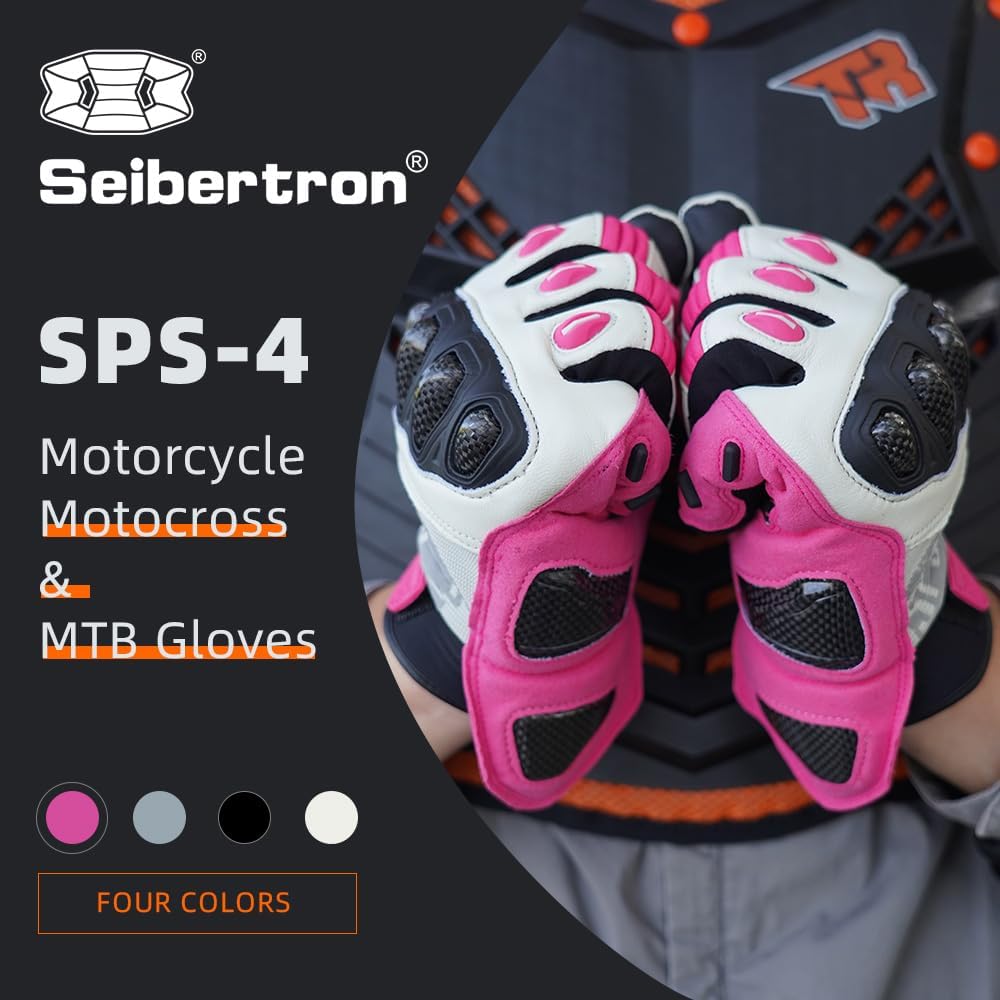 Seibertron Adult SPS-4 Winter Cold Weather Motorcycle Gloves Rainproof Riding with Touchscreen Warm Gauntlet for Men and Women