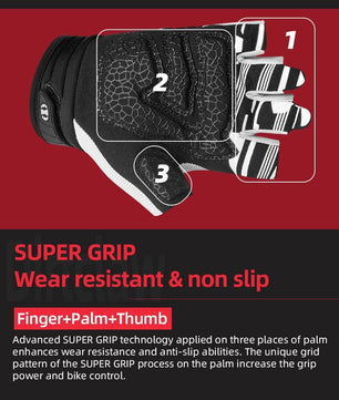 Seibertron Dirtclaw Adult BMX MX ATV MTB Road Racing Mountain Bike Bicycle Cycling Off-Road/Dirt Bike Gel Padded Anti - Slip Palm Fingerless Gloves Motorcycle Motocross Sports Gloves