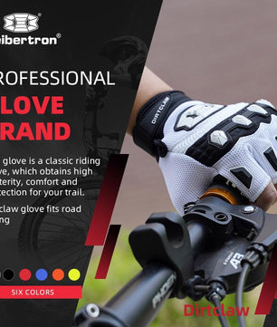 Seibertron Dirtclaw Adult BMX MX ATV MTB Road Racing Mountain Bike Bicycle Cycling Off-Road/Dirt Bike Gel Padded Anti - Slip Palm Fingerless Gloves Motorcycle Motocross Sports Gloves