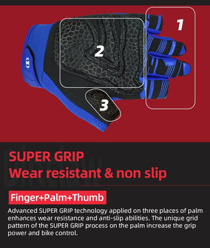 Seibertron Dirtclaw Adult BMX MX ATV MTB Road Racing Mountain Bike Bicycle Cycling Off-Road/Dirt Bike Gel Padded Anti - Slip Palm Fingerless Gloves Motorcycle Motocross Sports Gloves