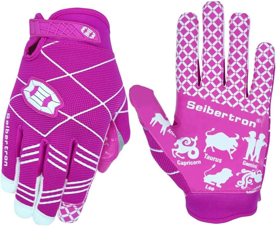 Seibertron Pro 3.0 Twelve Constellations Elite Ultra-Stick Sports Receiver Glove Football Gloves Youth