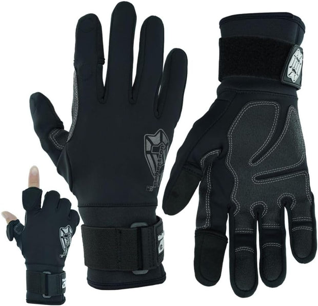 Guantes de pesca de invierno Seibertron WGFG 2.0 resistentes al agua con solapa magnética y pantalla táctil para hombres y mujeres: ideales para pesca en hielo, fotografía o caza. 