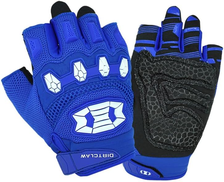 Seibertron Adult Dirtclaw Anti-Slip Fingerless Gloves: Perfect for Off-Road, BMX, and Motocross Adventures