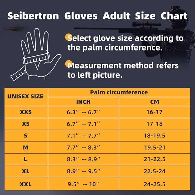 Seibertron Adult Or Youth S.O.L.A.G 2.0 Sports Outdoor Water Resistant Full Finger Touchscreen Gloves