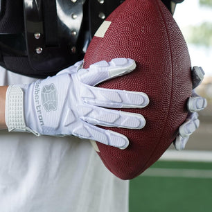 Seibertron H.P.I.R.G Touchscreen Lineman and Football Receiver Gloves, Flexible Breathable Impact Protection Back of Hand Glove Adult and Youth Sizes