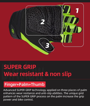 Seibertron Dirtclaw Adult BMX MX ATV MTB Road Racing Mountain Bike Bicycle Cycling Off-Road/Dirt Bike Gel Padded Anti - Slip Palm Fingerless Gloves Motorcycle Motocross Sports Gloves