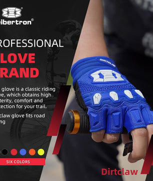 Seibertron Dirtclaw Adult BMX MX ATV MTB Road Racing Mountain Bike Bicycle Cycling Off-Road/Dirt Bike Gel Padded Anti - Slip Palm Fingerless Gloves Motorcycle Motocross Sports Gloves