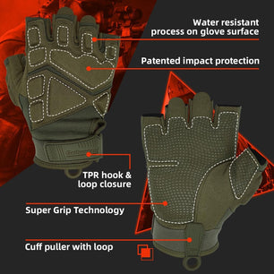 Seibertron Men Or Women XXS to XXL Fingerless/Half Finger S.O.L.A.G 2.0 Sports Outdoor Tactical Gloves