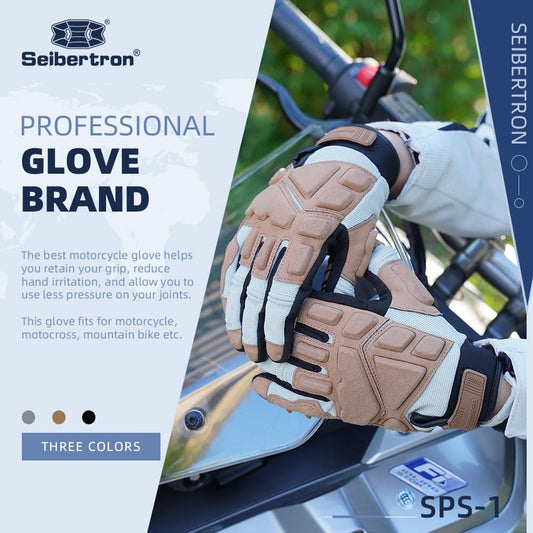 Seibertron SPS-1 Unisex Full Finger Touchscreen Gloves for Road Racing, MTB, BMX, ATV, and Off-Road Adventures