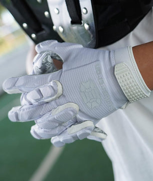 Seibertron H.P.I.R.G Touchscreen Lineman and Football Receiver Gloves, Flexible Breathable Impact Protection Back of Hand Glove Adult and Youth Sizes