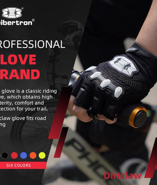 Seibertron Dirtclaw Adult BMX MX ATV MTB Road Racing Mountain Bike Bicycle Cycling Off-Road/Dirt Bike Gel Padded Anti - Slip Palm Fingerless Gloves Motorcycle Motocross Sports Gloves