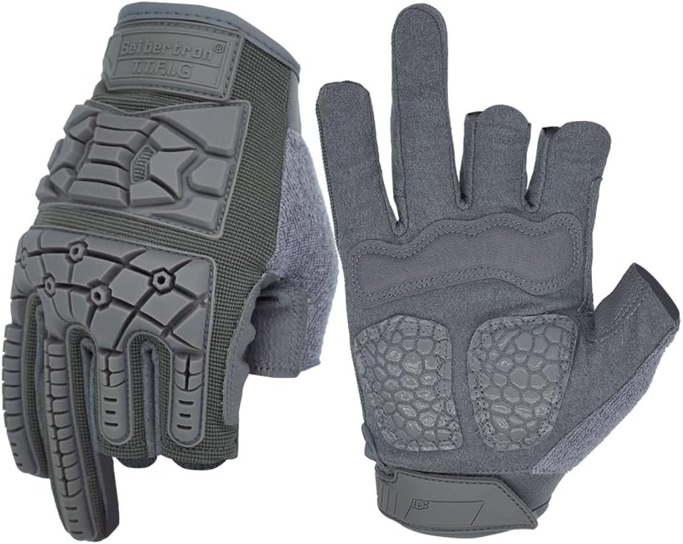 Seibertron T.T.F.I.G 2.0 Men's Tactical Military Gloves with Flexible Rubber Knuckles for Combat, Hunting, Airsoft, Paintball, Motorcycle Riding & Outdoor Activities