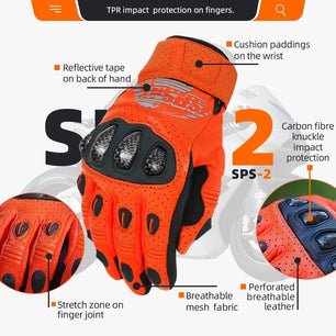 Seibertron Adult SPS-2/SPS-5 Unisex Touchscreen Road Racing Motorcycle MTB Sports Gloves