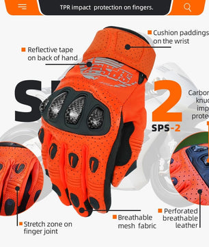 Seibertron Youth SPS-2/SPS-5 Unisex Touchscreen Motorcycle Gloves for Road Racing and MTB Sports