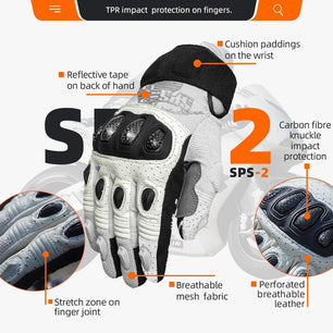 Seibertron SPS-2/SPS-5 Unisex Touchscreen Motorcycle Gloves for Road Racing and MTB Sports