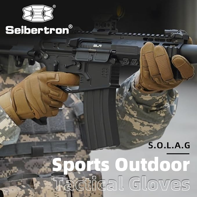 Seibertron Adult Or Youth S.O.L.A.G Sports Outdoor Water Resistant Full Finger And Half Finger Touchscreen Gloves