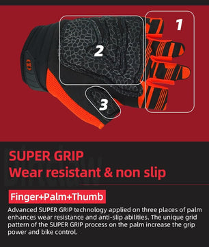 Seibertron Dirtclaw Adult BMX MX ATV MTB Road Racing Mountain Bike Bicycle Cycling Off-Road/Dirt Bike Gel Padded Anti - Slip Palm Fingerless Gloves Motorcycle Motocross Sports Gloves